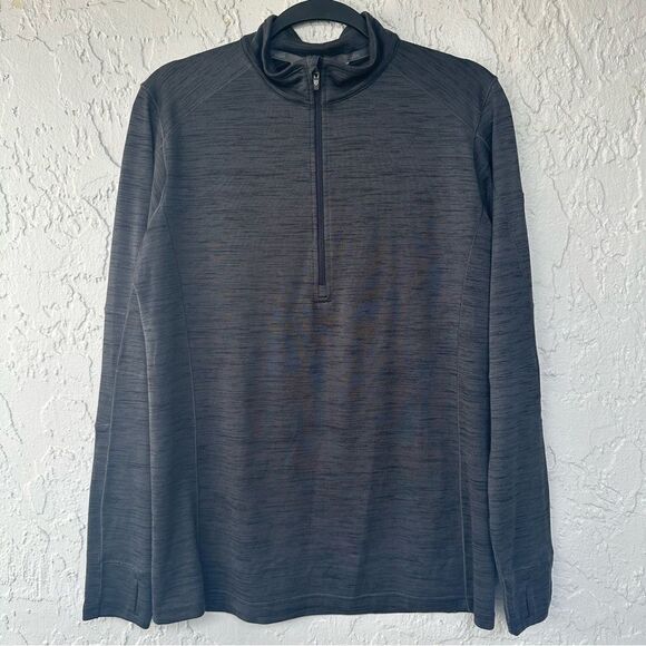 KUHL Jacket Men Medium Alloy 1/4 Zip Heather Gray Athletic Performance Pullover - Picture 2 of 10